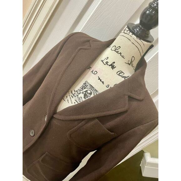 J.CREW BLAZER WOOL BLEND SZ S FRONT POCKETS MOCCA BROWN DARK ACADEMIA CORE - Picture 8 of 14